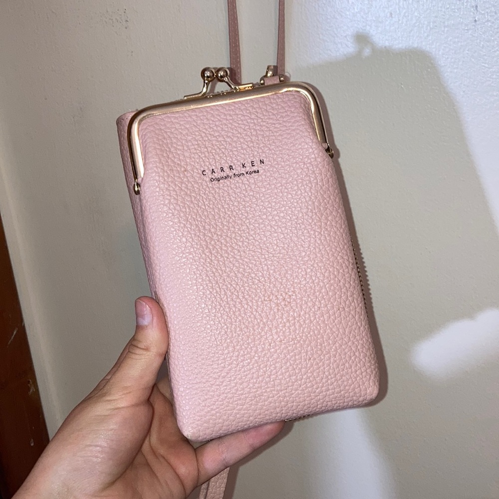 Pink crossbody purse